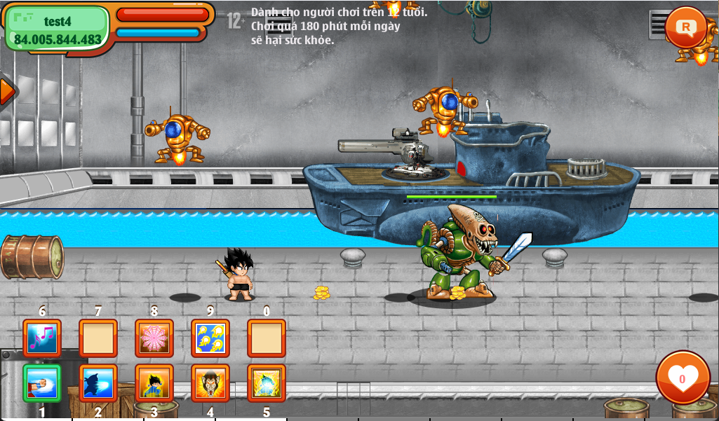 Vượt phó bản game ngọc rồng
